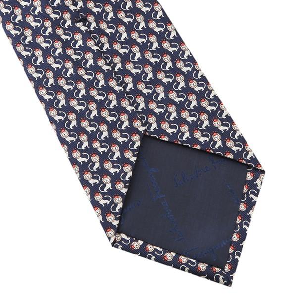 並行輸入 フェラガモ ネクタイ LION WITH CROWN 357267-01 ネイビー 爆買 |  | 05