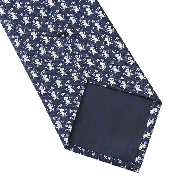 並行輸入 フェラガモ ネクタイ MONKEY WITH FLOWER 357332-07 ネイビー 爆買 |  | 05