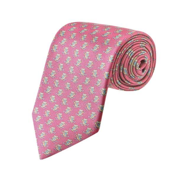 並行輸入 フェラガモ ネクタイ OWL WITH BANJO 357335-07 ピンク 爆買 | 