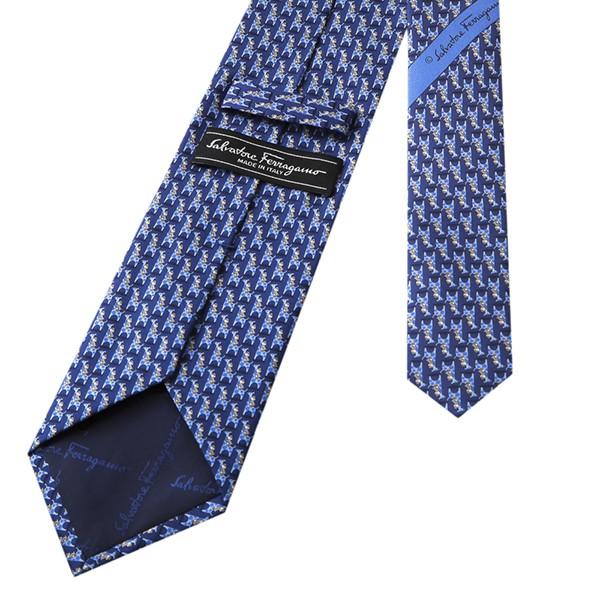 並行輸入 フェラガモ ネクタイ PENGUIN & GIRAFFE 357349-01 ブルー 青 爆買 |  | 03
