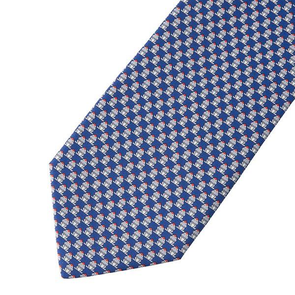 並行輸入 フェラガモ ネクタイ FROG 357350 03 ブルー 青/グレー 爆買 |  | 01