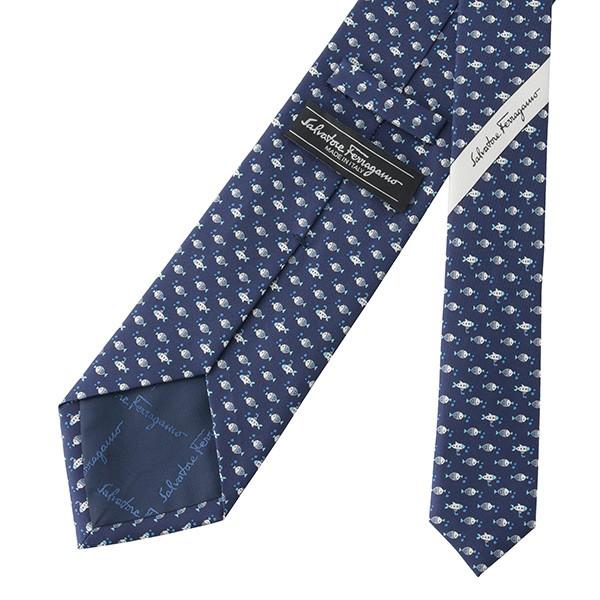 並行輸入 フェラガモ ネクタイ FISH AND SUBMARINE 357388 01 ネイビー/ブルー 青 爆買 |  | 03
