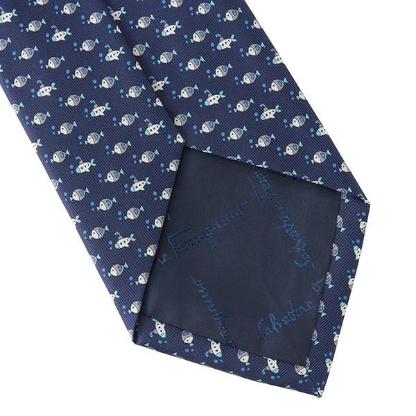 並行輸入 フェラガモ ネクタイ FISH AND SUBMARINE 357388 01 ネイビー/ブルー 青 爆買 |  | 05