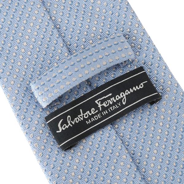 FERRAGAMO フェラガモ ネクタイ ライトブルー 水色 357890