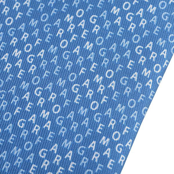 Ferragamo ネクタイ ライトブルー パターン柄 総柄 FERRAGAMO（フェラガモ） 並行輸入 ネクタイ プリントタイ 358808 003