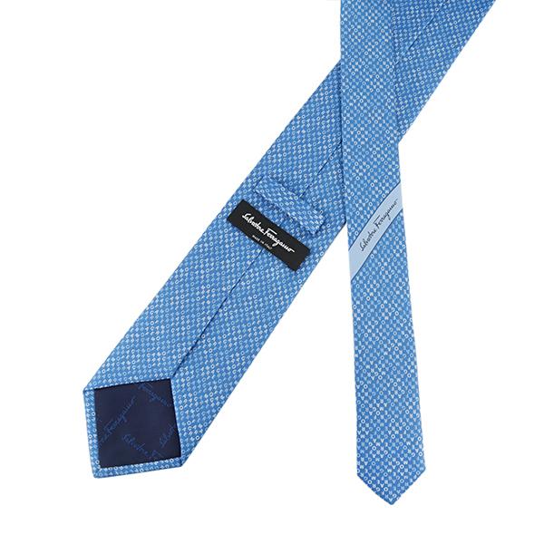 FERRAGAMO 青 パターン入り ネクタイ 箱付き ネクタイ - メンズ | Ferragamo