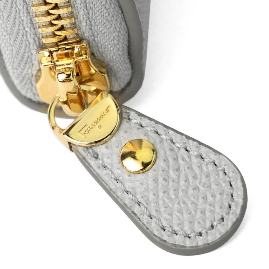Ferragamo フェラガモ長財布ラウンドファスナー グレー系　レディース FERRAGAMO（フェラガモ） 並行輸入 長財布(ラウンドファスナー