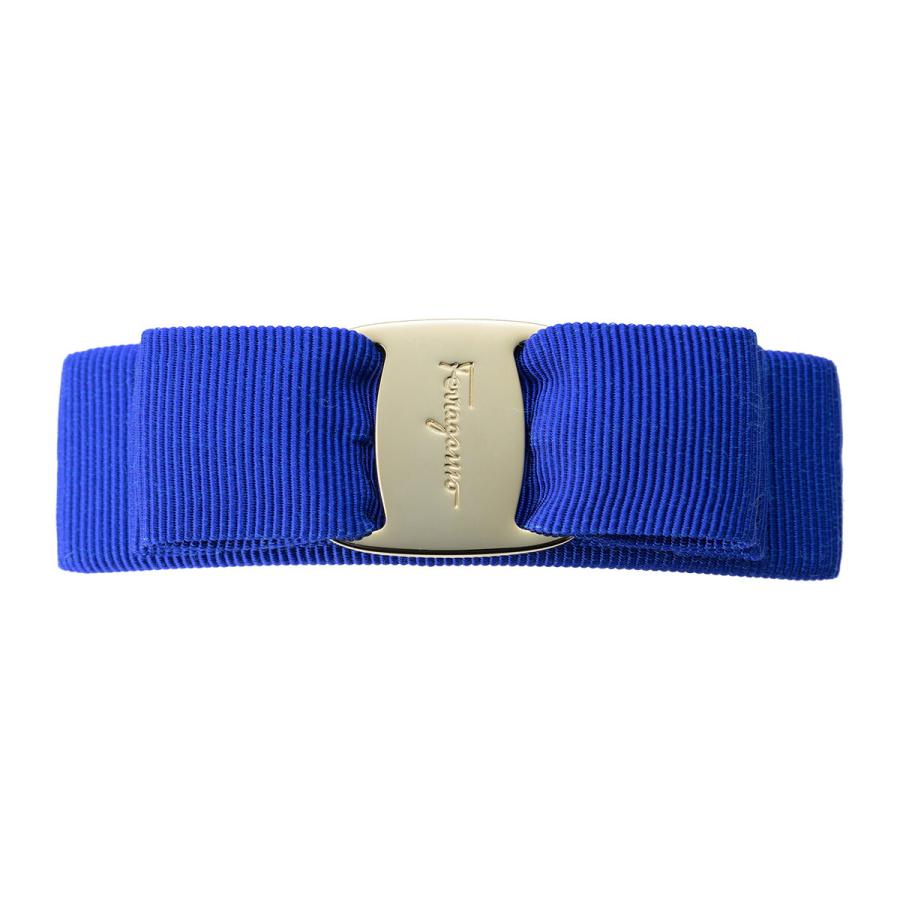 新品未使用　フェラガモ バレッタ　ブルー　FERRAGAMO FERRAGAMO（フェラガモ） 並行輸入 バレッタ ヴァラ ボウ 342019