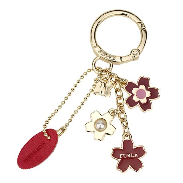 並行輸入 フルラ キーホルダー キーリング RX83 MES 1032670 レッド系 赤系 マルチ 爆買 | FURLA