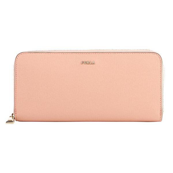 着後レビューで 送料無料 フルラ 長財布 ラウンドファスナー ピンク