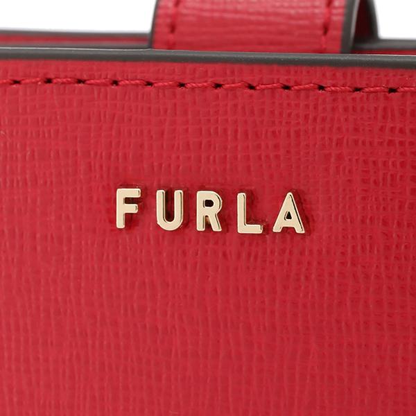 【新品未開封】FURLA フルラ バビロン 二つ折り財布 コンパクトウォレット赤 フルラ 二つ折り財布 財布 レディース バビロン ミディアム フォーコ