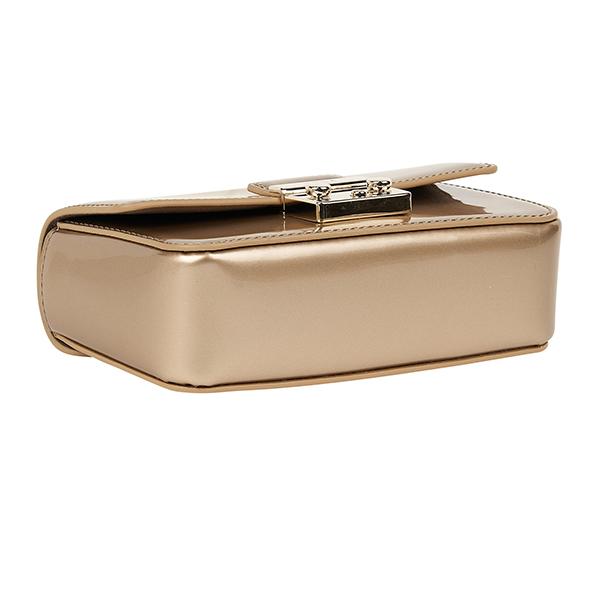 FURLA メトロポリス  カラー ゴールドラメ FURLA メトロポリス チェーンショルダーバッグ グリッター ビニール