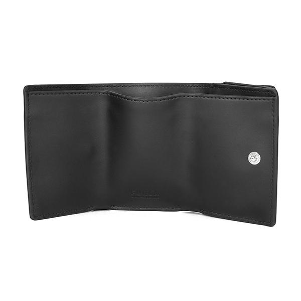 FURLA フルラ 三つ折り財布 ムーン ブラックレザー ロゴ金具