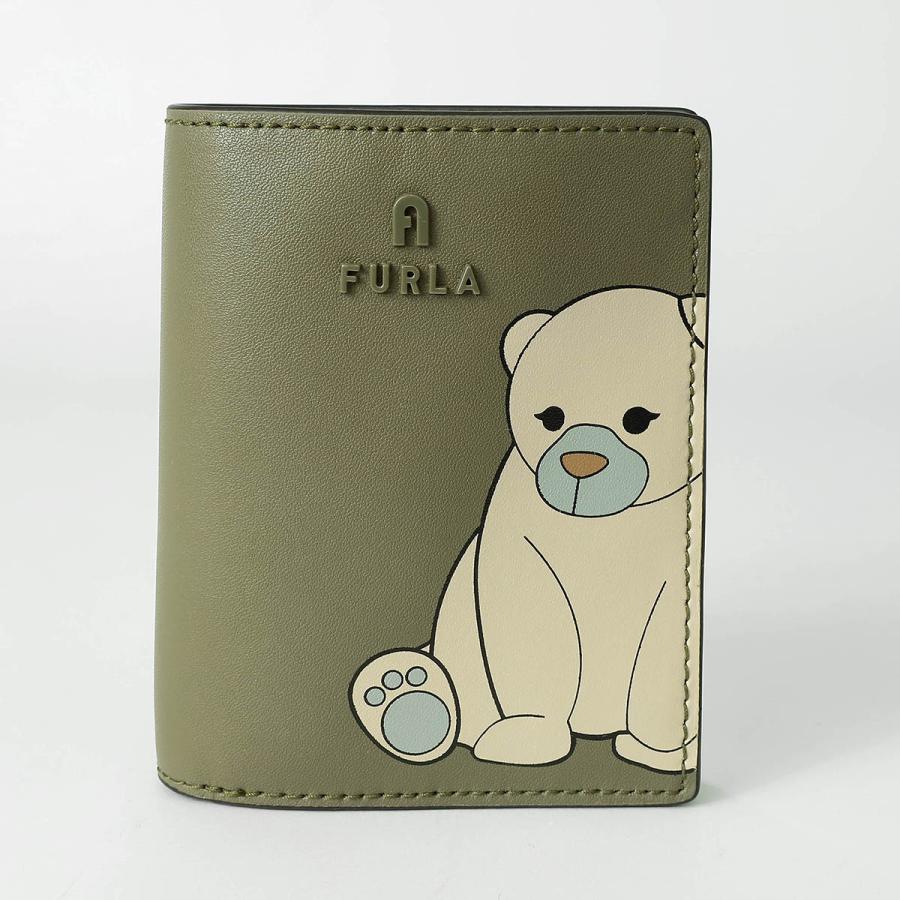 未使用★フルラFURLA　折財布　カメリア　べージュ 箱保存袋あり FURLA フルラ 財布 レディース 2つ折り 折財布 コンパクト