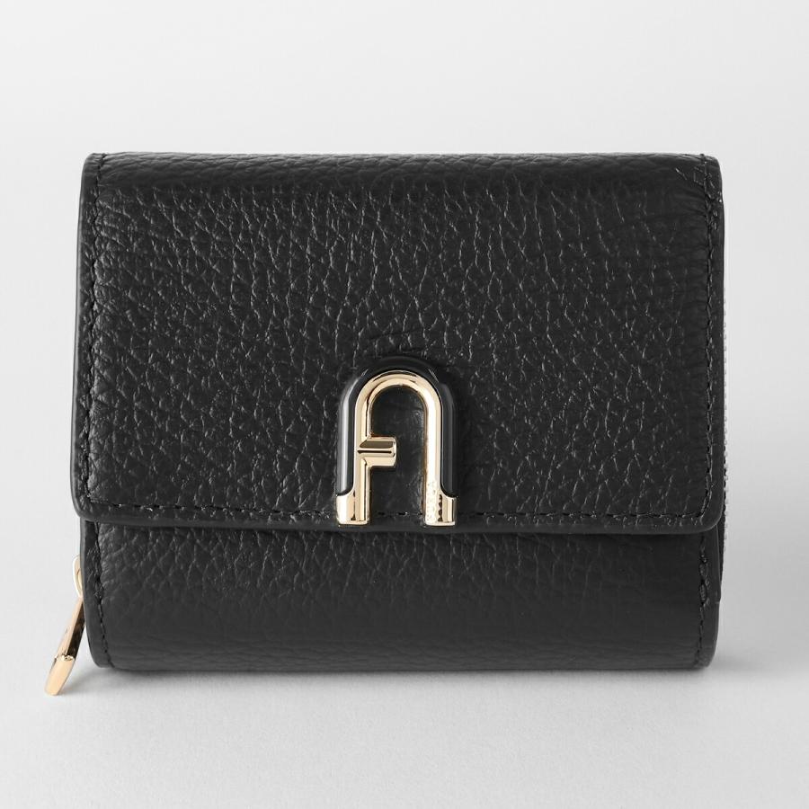 【新品未使用】FURLA ブラック 三つ折り財布 付属品あり FURLA（フルラ） 並行輸入 3つ折り財布 イデア WP00590 HSF000 O6000 9