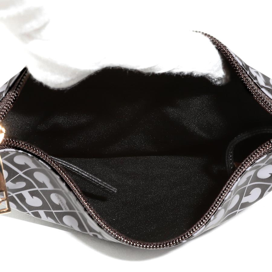 ゲラルディーニ大きいしっからやした素材ロゴ入りグレー系ショルダーバッグ GHERARDINI 並行輸入 ゲラルディーニ ショルダーバッグ ソフティ