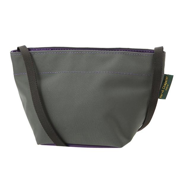 並行輸入 エルベ シャプリエ ショルダーバッグ 舟型ショルダーバッグXS 1927N 0372 グレー/パープル 爆買 | Herve Chapelier