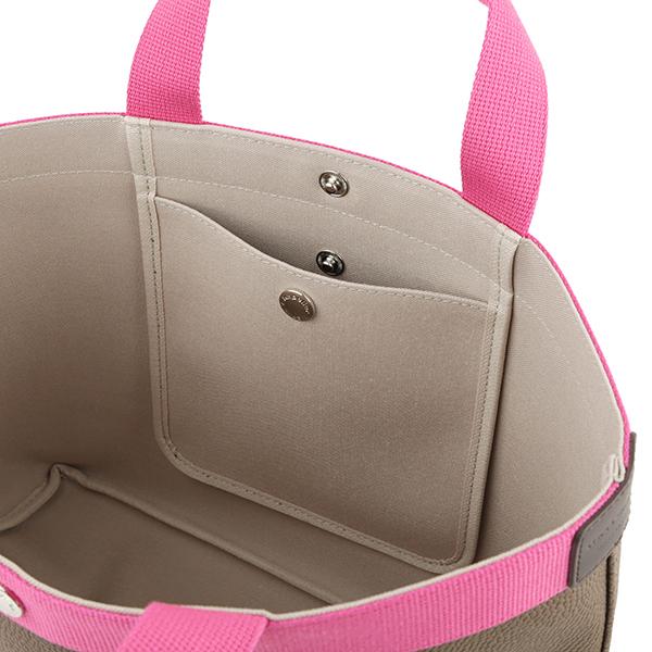 並行輸入 エルベ シャプリエ トートバッグ Herve Chapelier ペブルド グレイン コーテッド キャンバス 704GP 6454Fレディース ブラウン 茶 ピンク | Herve Chapelier | 06