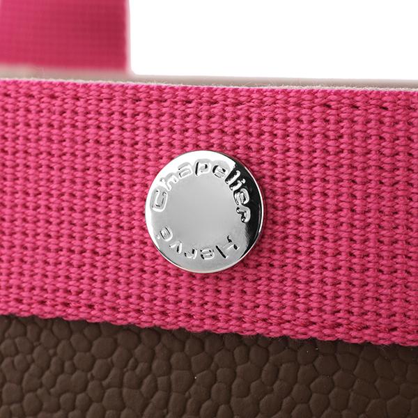 並行輸入 エルベ シャプリエ トートバッグ Herve Chapelier ペブルド グレイン コーテッド キャンバス 704GP 6454Fレディース ブラウン 茶 ピンク | Herve Chapelier | 07