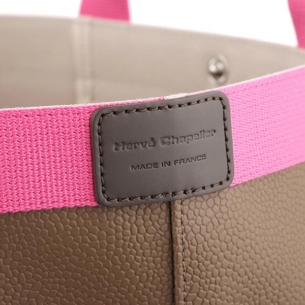 並行輸入 エルベ シャプリエ トートバッグ Herve Chapelier ペブルド グレイン コーテッド キャンバス 704GP 6454Fレディース ブラウン 茶 ピンク | Herve Chapelier | 08