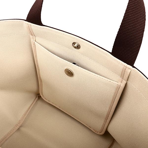 並行輸入 エルベ シャプリエ トートバッグ Herve Chapelier ペブルド グレイン コーテッド キャンバス 707GP 6969レディース ブラウン | Herve Chapelier | 06