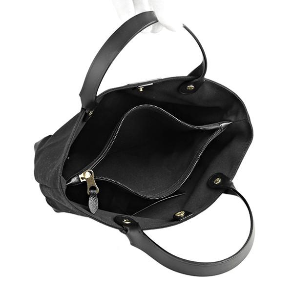並行輸入 イルビゾンテ トートバッグ CANVAS BAG A2307 T T016 ブラック 黒 爆買 | IL BISONTE | 05