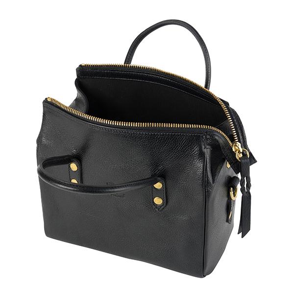 並行輸入 イルビゾンテ  ハンドバッグ ヴァッケッタ A2613  P 153 ブラック 黒 爆買 | IL BISONTE | 03