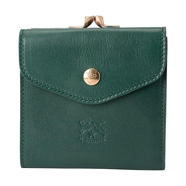 並行輸入 イルビゾンテ  2つ折り財布 ヴァッケッタ C0423 EP 1017 ダークグリーン 青緑 爆買 | IL BISONTE