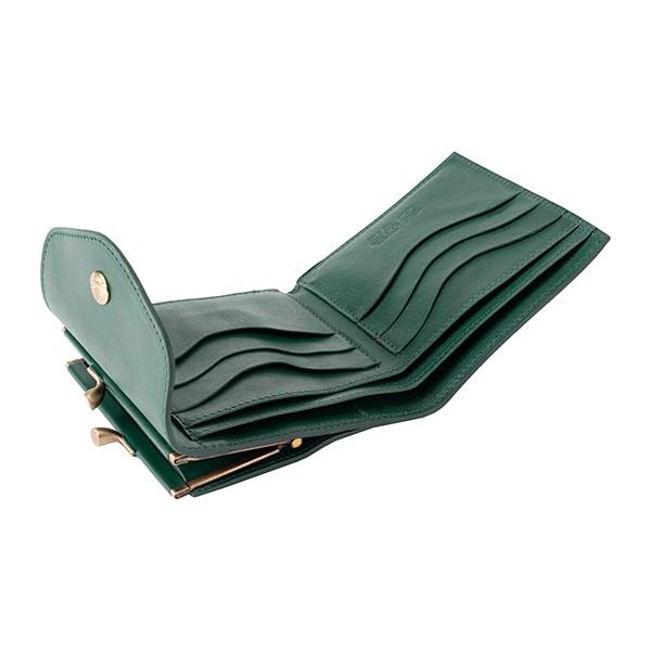 並行輸入 イルビゾンテ  2つ折り財布 ヴァッケッタ C0423 EP 1017 ダークグリーン 青緑 爆買 | IL BISONTE | 04