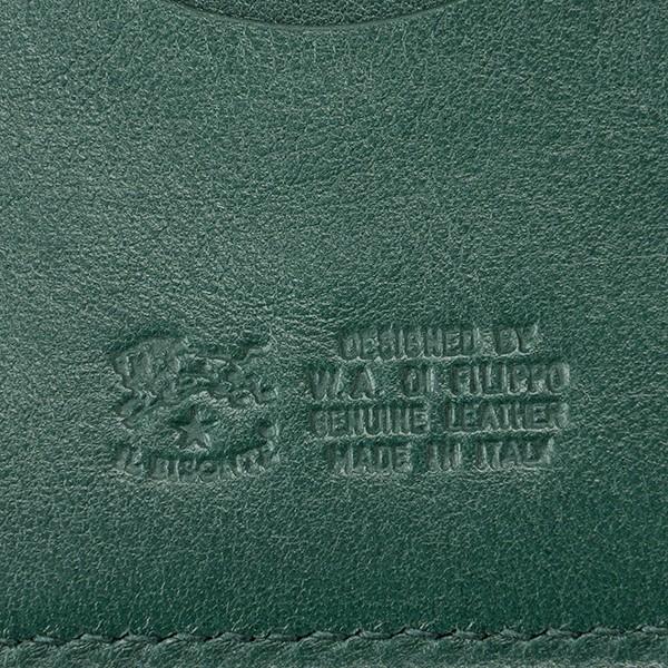 並行輸入 イルビゾンテ  2つ折り財布 ヴァッケッタ C0423 EP 1017 ダークグリーン 青緑 爆買 | IL BISONTE | 08