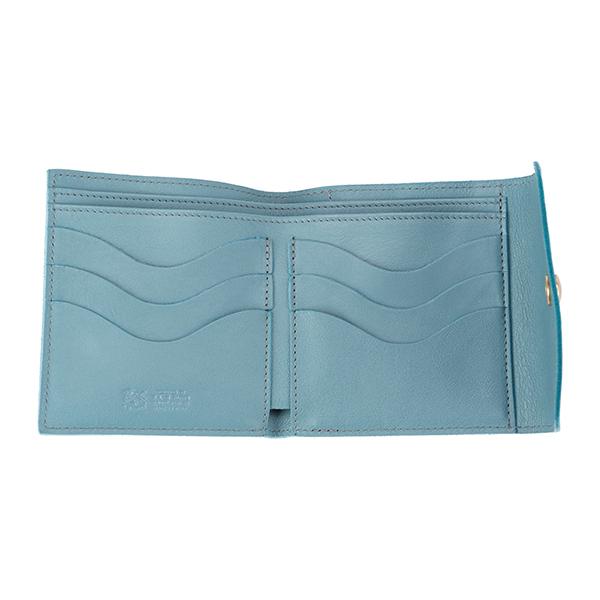 並行輸入 イルビゾンテ  2つ折り財布 ヴァッケッタ C0423 EP 1107 ライトブルー 水色 爆買 | IL BISONTE | 03