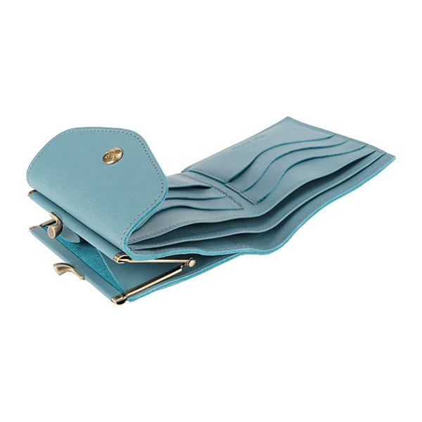 並行輸入 イルビゾンテ  2つ折り財布 ヴァッケッタ C0423 EP 1107 ライトブルー 水色 爆買 | IL BISONTE | 04