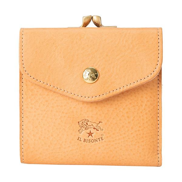 並行輸入 イルビゾンテ  2つ折り財布 ヴァッケッタ C0423 P 120 ナチュラル ベージュ系 爆買 | IL BISONTE