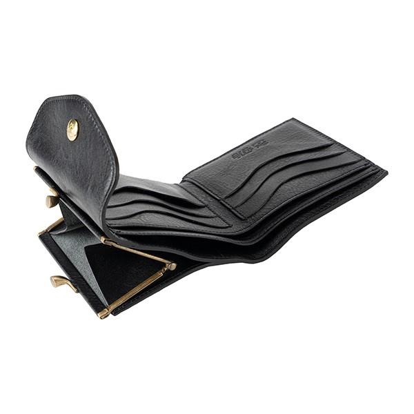 並行輸入 イルビゾンテ  2つ折り財布 ヴァッケッタ C0423 P 153 ブラック 黒 爆買 | IL BISONTE | 04