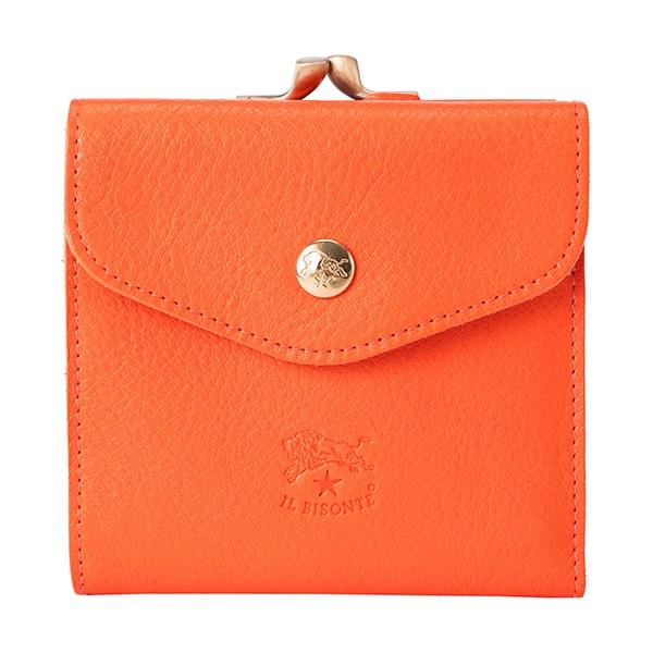並行輸入 イルビゾンテ  2つ折り財布 ヴァッケッタ C0423 P 166 オレンジ 爆買 | IL BISONTE