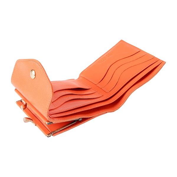 並行輸入 イルビゾンテ  2つ折り財布 ヴァッケッタ C0423 P 166 オレンジ 爆買 | IL BISONTE | 04