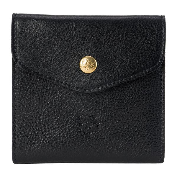 並行輸入 イルビゾンテ 2つ折り財布 IL BISONTE ヴァッケッタ C0424 P 153ユニセックス ブラック 黒 | IL BISONTE