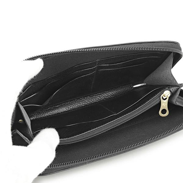 並行輸入 イルビゾンテ  長財布(ラウンドファスナー) ヴァッケッタ C0443 P 153 ブラック 黒 爆買 | IL BISONTE | 04