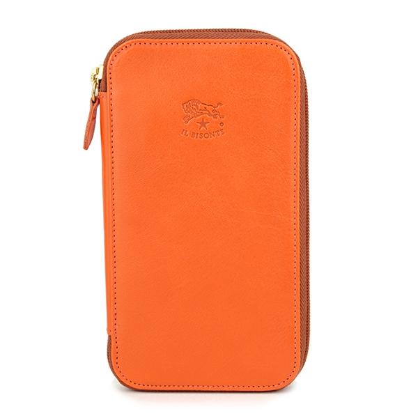 並行輸入 イルビゾンテ  長財布(ラウンドファスナー) ヴァッケッタ C0443 P 166 オレンジ 爆買 | IL BISONTE