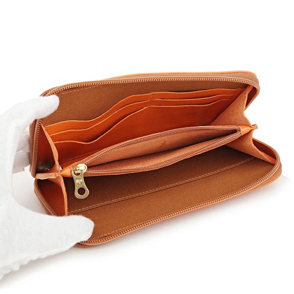 並行輸入 イルビゾンテ  長財布(ラウンドファスナー) ヴァッケッタ C0443 P 166 オレンジ 爆買 | IL BISONTE | 03
