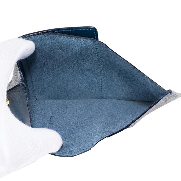 並行輸入 イルビゾンテ  2つ折り財布 ヴァッケッタ C0455 P 866 ネイビー 紺 青 爆買 | IL BISONTE | 05