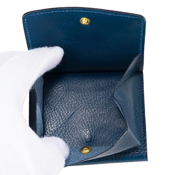 並行輸入 イルビゾンテ  2つ折り財布 ヴァッケッタ C0455 P 866 ネイビー 紺 青 爆買 | IL BISONTE | 06