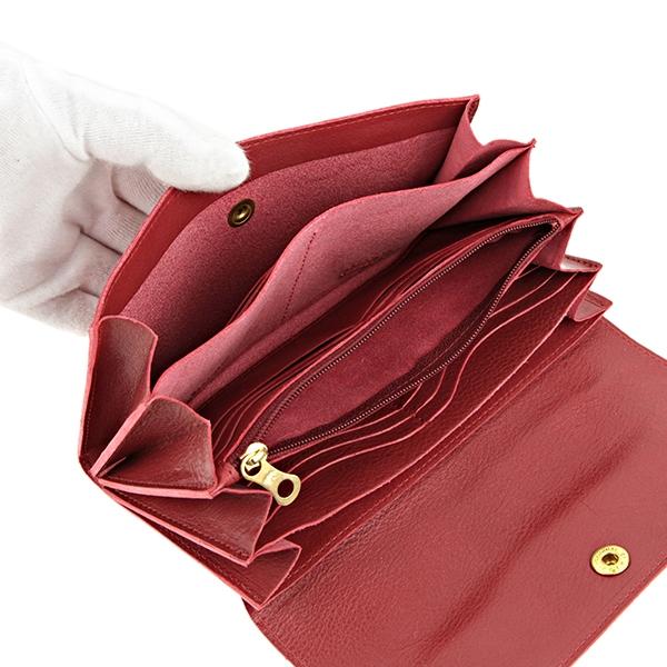 並行輸入 イルビゾンテ 長財布 ヴァッケッタ C0842 P245 ルビーレッド 赤 爆買 | IL BISONTE | 03