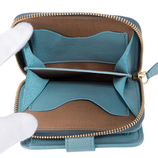 並行輸入 イルビゾンテ  2つ折り財布 ヴァッケッタ C0960 EP 1107 ライトブルー 水色 爆買 | IL BISONTE | 06