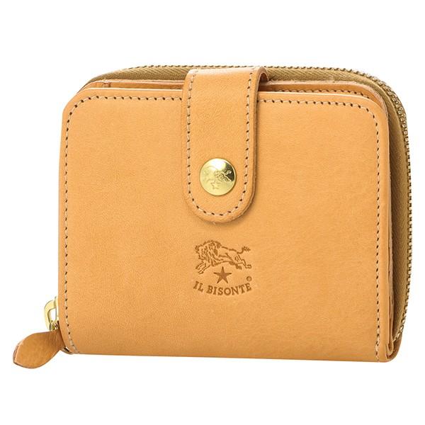 並行輸入 イルビゾンテ 2つ折り財布 IL BISONTE ヴァッケッタ C0960 P 120ユニセックス ナチュラル | IL BISONTE