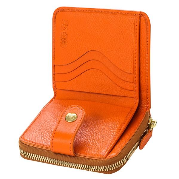 並行輸入 イルビゾンテ  2つ折り財布 ヴァッケッタ C0960 P 166 オレンジ 爆買 | IL BISONTE | 05