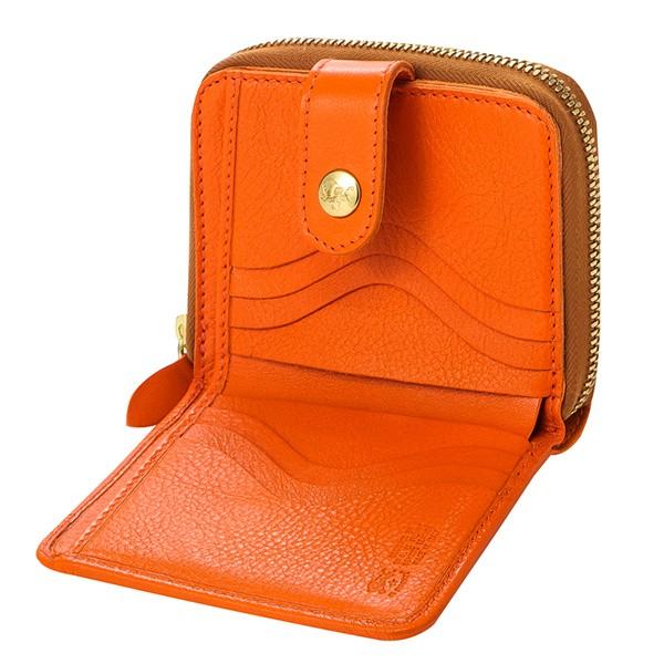 並行輸入 イルビゾンテ  2つ折り財布 ヴァッケッタ C0960 P 166 オレンジ 爆買 | IL BISONTE | 06