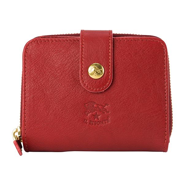 並行輸入 イルビゾンテ 2つ折り財布 IL BISONTE ヴァッケッタ C0960 P 245ユニセックス レッド 赤 | IL BISONTE