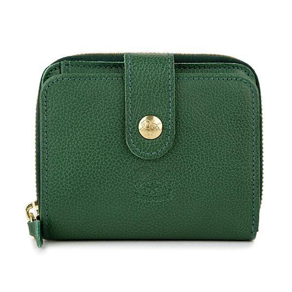 並行輸入 イルビゾンテ 2つ折り財布 IL BISONTE ヴァッケッタ C0960 P 293 SMW067 PV0004 GR102ユニセックス グリーン 緑 | IL BISONTE