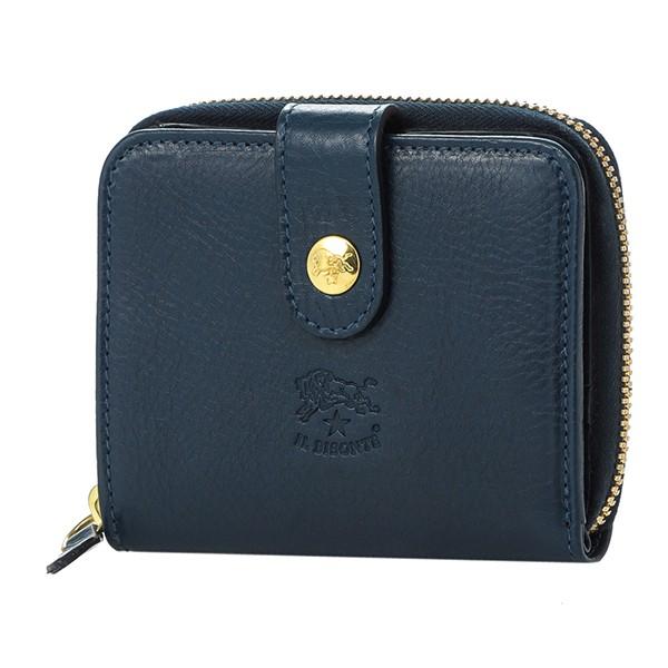 並行輸入 イルビゾンテ 2つ折り財布 IL BISONTE ヴァッケッタ C0960 P 866ユニセックス ブルー 青 | IL BISONTE